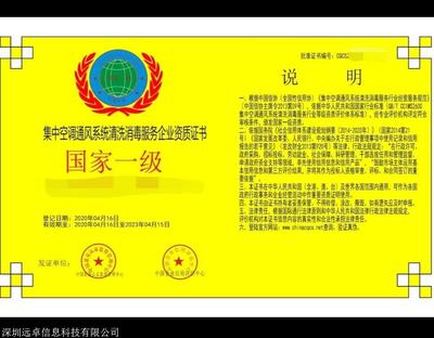 集中空調系統清洗消毒服務企業資質等級證書辦理全攻略